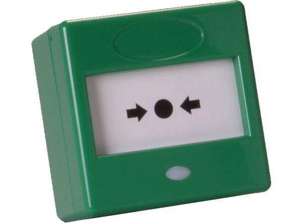 Grønn manuell døråpner med tre kontaktsett